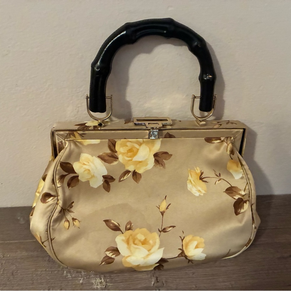 Banana Republic Vintage Silk Floral Handbag